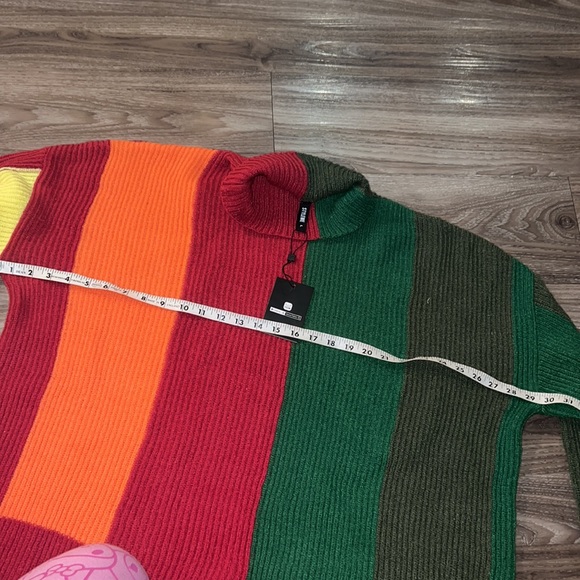 Color Block Turtleneck Urban Long Sleeve Sweater - Picture 10 of 13